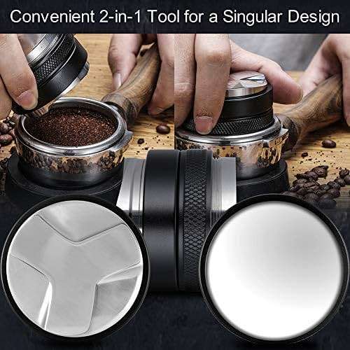 MATOW 53mm Coffee Distributor and Tamper, Dual Head Coffee Leveler Compatible with Breville 54mm Portafilter, Adjustable Depth- Professional Espresso Hand Tampers - Image 6