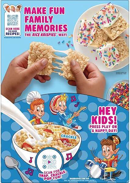 Kellogg's Rice Krispies Cold Breakfast Cereal, 8 Vitamins and Minerals, Rice Krispies Treats, Giant Size, Original, 24oz Box (1 Box) - Image 9