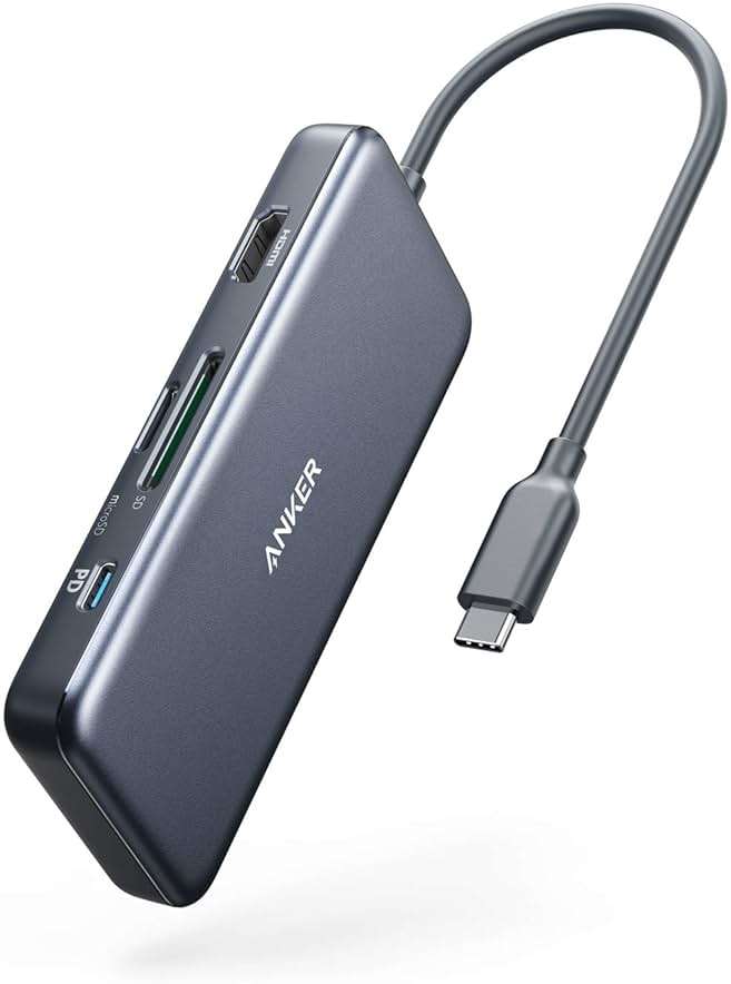 Anker USB C Hub, 7in1 Multi-Port USBC Hub with 4K HDMI, 85W PD, USB-C and 2 USB-A 5Gbps Data Ports, microSD and SD Card Reader, for MacBook Air, MacBook Pro, XPS, and More (Charger not Included) - Image 1