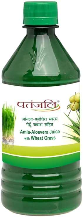 Patanjali Amla-Aloevera Juice with Wheatgrass Juice 500ml / 16.90 fl oz - (Pack of 2) - Image 2