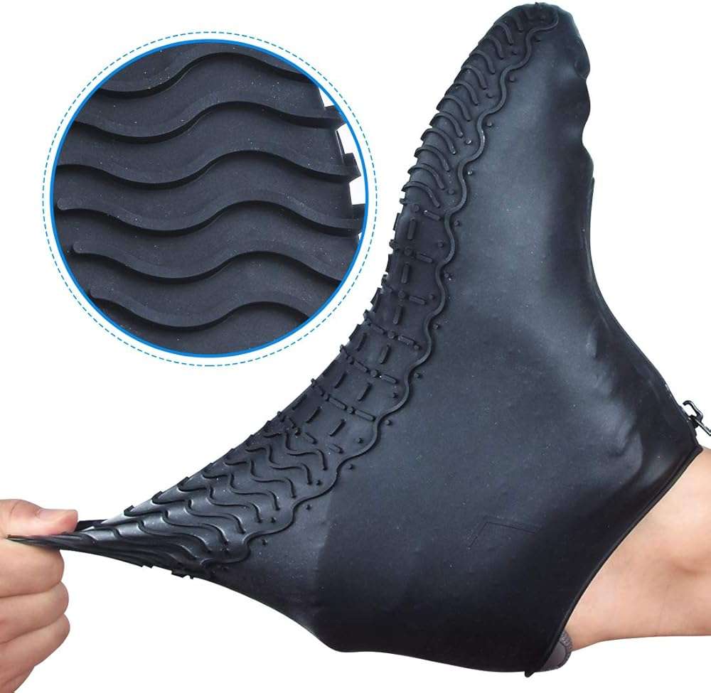 ydfagak Shoe Covers Waterproof Reusable Foldable Not-Slip Rain Shoe Covers with Zipper,Shoe Protectors Overshoes Rain Galoshes for Kids Men and Women - Image 4