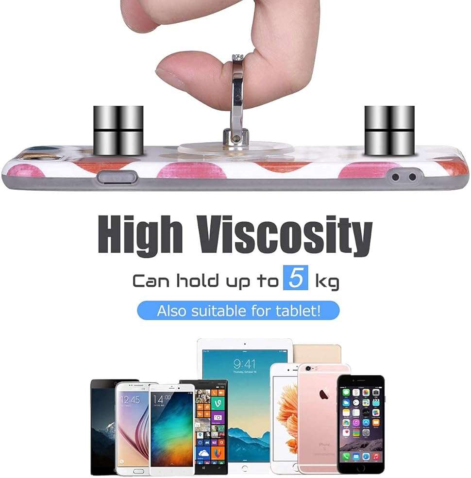 Transparent Phone Ring Holder Grip - EI Sonador Clear Cell Phone Ring Stand Holder Finger Grip Kickstand 360° Rotation, Compatible with Most of Phones, Tablets and Case (2 Silver Diamond) - Image 6