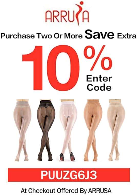 ARRUSA Women's Super Sexy Shiny Sheer Control Top Footed Tights Silk Stockings Ultra Shimmery High Waist Pantyhose - Image 6