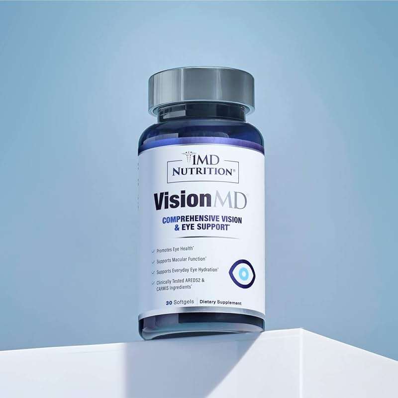 1MD Nutrition VisionMD Eye Vitamin CARMIS - Eye Supplement for Adults - with OptiLut Lutein & Zeaxanthin - Supports Vision Health Care, Everyday Eye Strain, & Occasional Dry Eye - 30 Softgels - Image 9