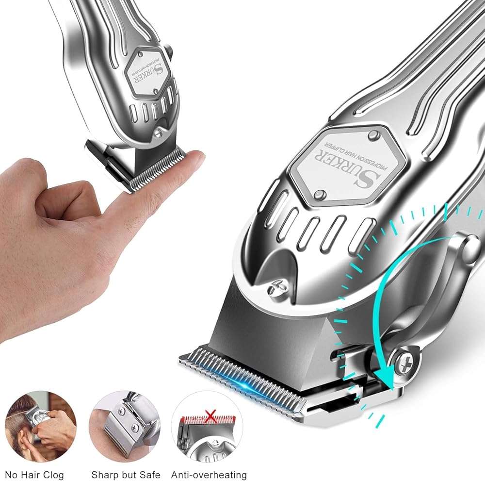 SURKER Mens Hair Clippers Cord Cordless Hair Trimmer Professional Haircut Kit for Men Rechargeable LED Display - Image 6