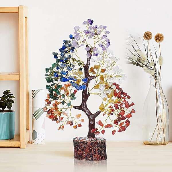 YATSKIA 7 Chakra Tree of Life - Crystals and Healing Stones | Birthday Gifts for Women | Crystal Tree for Positive Energy | Home Office Decor | Spiritual Gifts for Women - Image 2