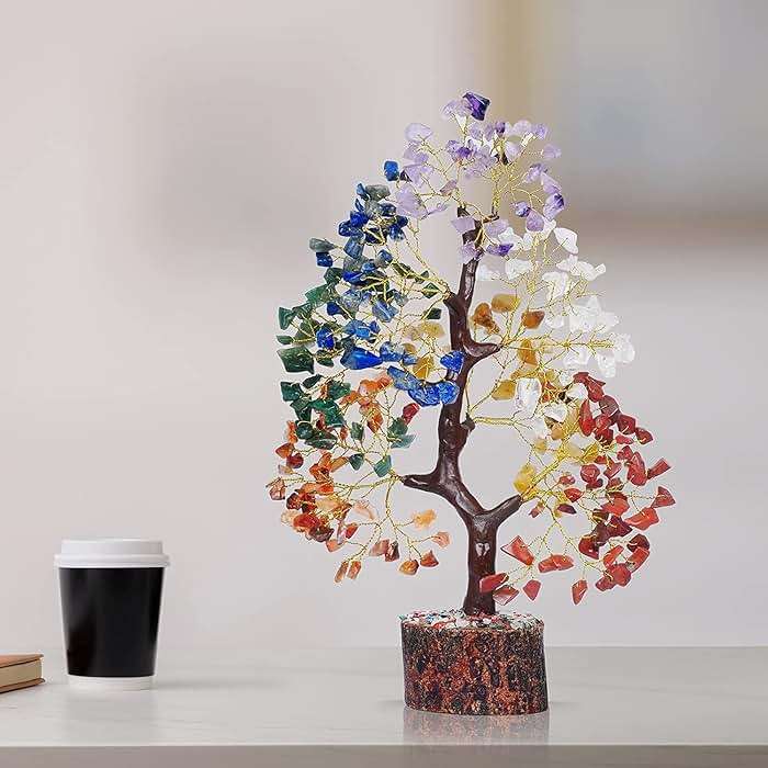YATSKIA 7 Chakra Tree of Life - Crystals and Healing Stones | Birthday Gifts for Women | Crystal Tree for Positive Energy | Home Office Decor | Spiritual Gifts for Women - Image 6