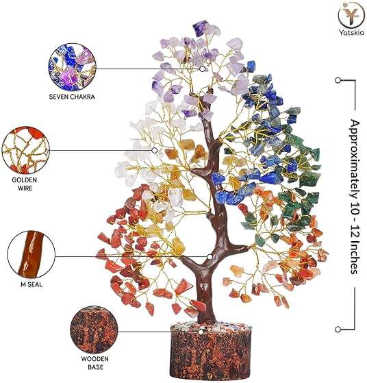 YATSKIA 7 Chakra Tree of Life - Crystals and Healing Stones | Birthday Gifts for Women | Crystal Tree for Positive Energy | Home Office Decor | Spiritual Gifts for Women - Image 7