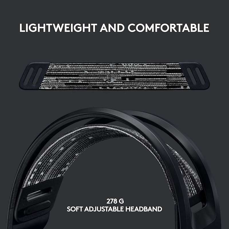 Logitech G733 Lightspeed Wireless Gaming Headset, Suspension Headband, Lightsync RGB, Blue VO!CE Mic, PRO-G Audio – Black, Gaming Headset Wireless, PC, PS5, PS4, Switch Compatible - Image 2