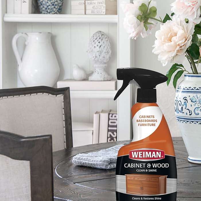 Weiman Cabinet and Wood Cleaner, Shine, Clean and Protect Spray - For Wood Cabinets, Furniture, Tables, Baseboards, Trim and more, 16 oz, 2 PACK with MicroFiber Towel - Image 5