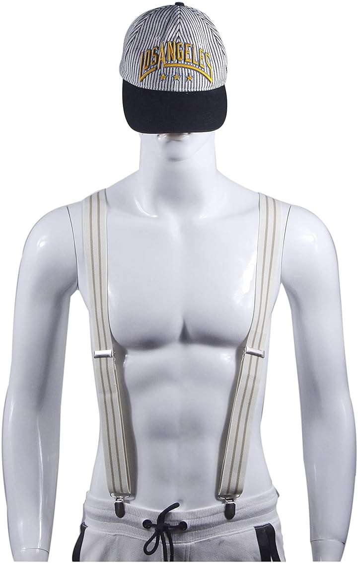 Doloise Adjustable Elastic X Back Style Suspenders for Men's and Women's With Strong Metal Clips - Image 3