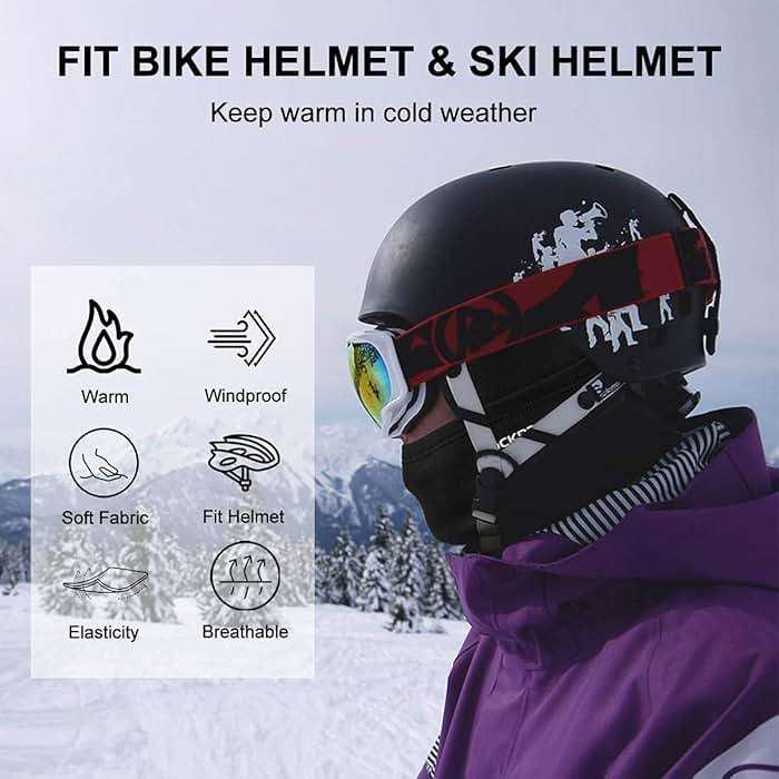 ROCKBROS Cold Weather Balaclava Ski Mask for Men Windproof Thermal Winter Scarf Mask Women Neck Warmer Hood for Cycling - Image 3