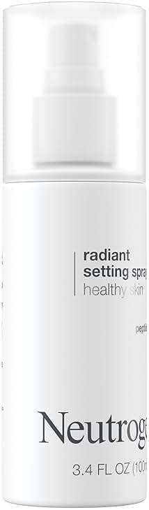 Neutrogena Healthy Skin Radiant Setting Spray, Long-Lasting Face Mist with Antioxidants & Pep-tides, Lightweight Hydrating Formula Locks Makeup for Glowing, Refreshed Skin, 3.4 fl. Oz - Image 4