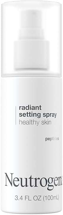 Neutrogena Healthy Skin Radiant Setting Spray, Long-Lasting Face Mist with Antioxidants & Pep-tides, Lightweight Hydrating Formula Locks Makeup for Glowing, Refreshed Skin, 3.4 fl. Oz - Image 7