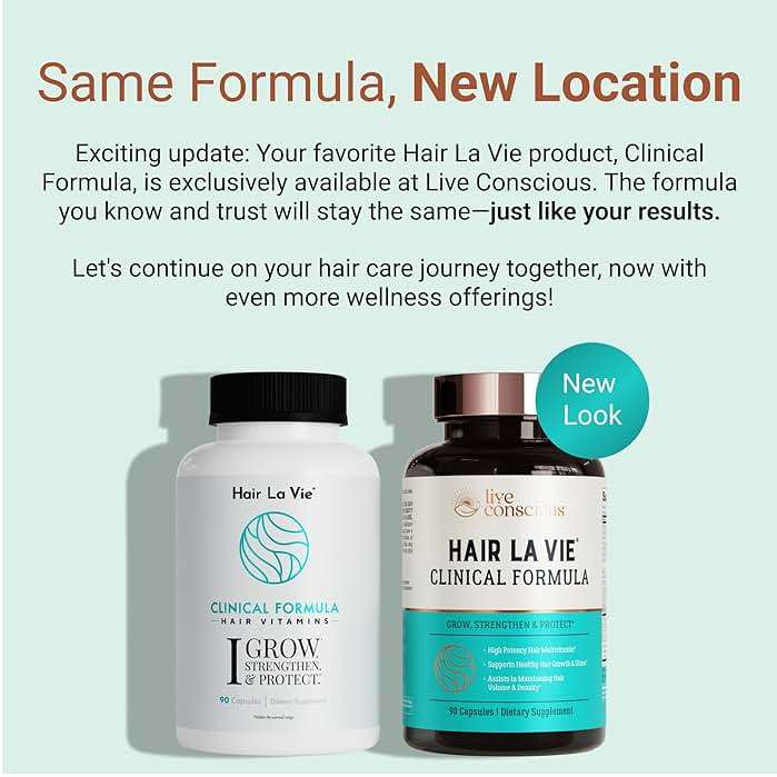 Hair La Vie Live Conscious Clinical Formula Hair Growth Vitamins for Women and Men w/Biotin, Collagen & Saw Palmetto (Pack of 1) - Image 2