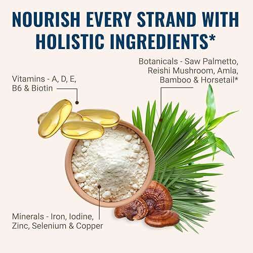 Hair La Vie Live Conscious Clinical Formula Hair Growth Vitamins for Women and Men w/Biotin, Collagen & Saw Palmetto (Pack of 1) - Image 4