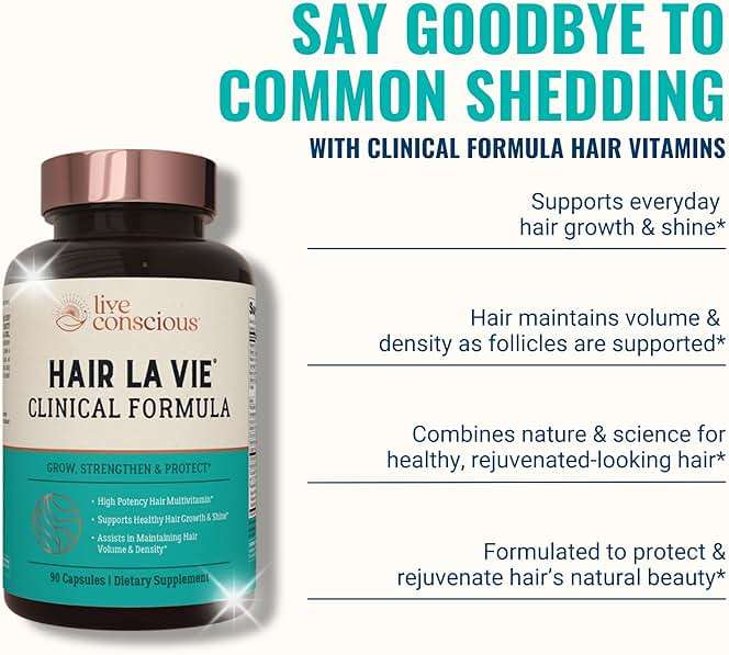 Hair La Vie Live Conscious Clinical Formula Hair Growth Vitamins for Women and Men w/Biotin, Collagen & Saw Palmetto (Pack of 1) - Image 5