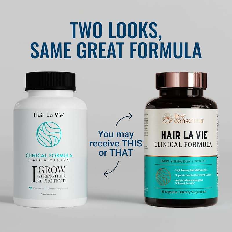 Hair La Vie Live Conscious Clinical Formula Hair Growth Vitamins for Women and Men w/Biotin, Collagen & Saw Palmetto (Pack of 1) - Image 6