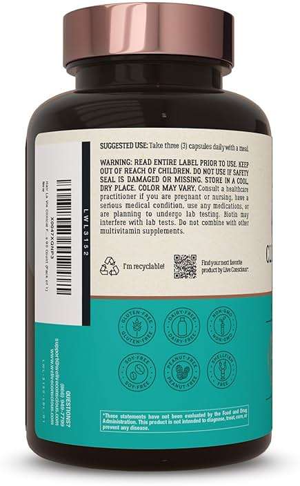 Hair La Vie Live Conscious Clinical Formula Hair Growth Vitamins for Women and Men w/Biotin, Collagen & Saw Palmetto (Pack of 1) - Image 9