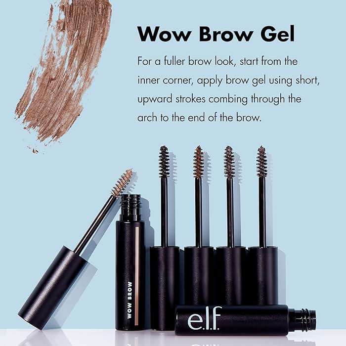 e.l.f. Wow Brow Gel, Volumizing, Buildable, Wax-Gel Hybrid, Creates Full, Voluminous-Looking Brows, Locks Brow Hairs In Place, Neutral Brown - Image 2