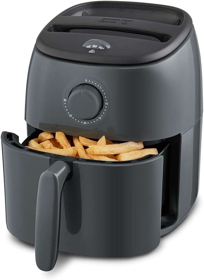 Dash Tasti-Crisp™ Air Fryer - AirCrisp® Technology - Compact Design with Adjustable Temperature Control - Nonstick Fry Basket & Auto Shut-Off Feature - 2.6 Quarts - Cool Grey - Image 1