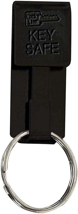 Lucky Line Key Safe Belt Key Ring Holder Slip On, Black Powder Coat, 1/Pk (47701) - Image 1