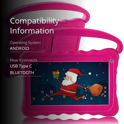 Kids Tablet 7 Toddler Tablet for Kids Edition Tablet with WiFi, Android Children Tablet for Toddlers 32GB with Parental Control Shockproof Case(Roser) - Image 3