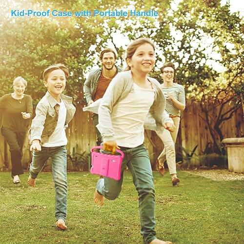 Kids Tablet 7 Toddler Tablet for Kids Edition Tablet with WiFi, Android Children Tablet for Toddlers 32GB with Parental Control Shockproof Case(Roser) - Image 4