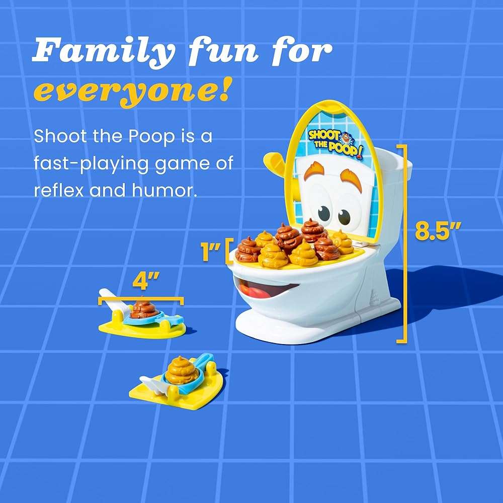 Brybelly Shoot the Poop – The Original Talking Toilet Game for Kids & Families – Funny Fast-Action Poop-Launching Game with Sounds & Silly Humor for Ages 4+ - Image 2