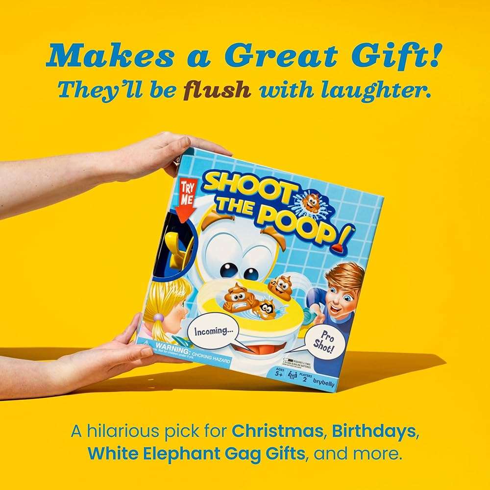 Brybelly Shoot the Poop – The Original Talking Toilet Game for Kids & Families – Funny Fast-Action Poop-Launching Game with Sounds & Silly Humor for Ages 4+ - Image 4
