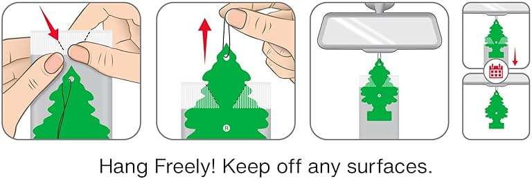 LITTLE TREES Car Air Freshener | Hanging Tree Provides Long Lasting Scent for Auto and Home | 24 Air Fresheners |Fresh Shave - Image 8