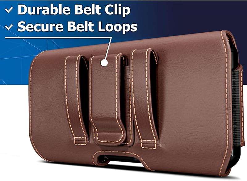 DeBin Holster for iPhone 17 17 Pro 16 Pro 16e 15 15Pro 14 13 12 11 Xs 10 X XR – Cell Phone Belt Holder Case with Clip for Men Women Pouch (Fits Protective Cover on) Brown - Image 5