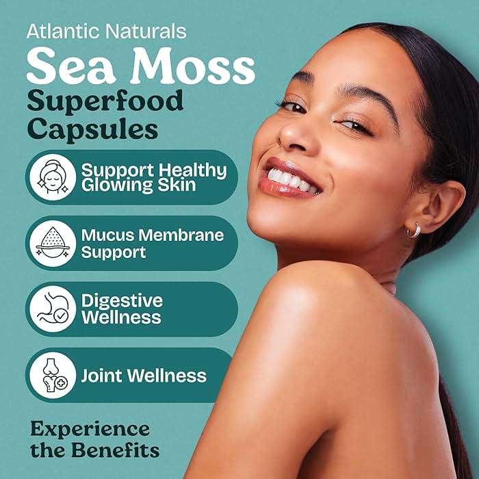Atlantic Naturals Superfood Organic Irish Sea Moss Capsules - 120 Veggie Capsules | Wildcrafted Organic Sea Moss Supplement for Men & Women | Better Than Sea Moss Gel | Support Immunity & Skin, 1000mg - Image 2