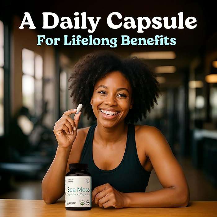 Atlantic Naturals Superfood Organic Irish Sea Moss Capsules - 120 Veggie Capsules | Wildcrafted Organic Sea Moss Supplement for Men & Women | Better Than Sea Moss Gel | Support Immunity & Skin, 1000mg - Image 7