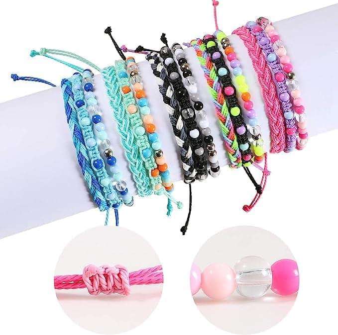 YANMIN 15pcs Braided Beaded Friendship Bracelets for Teens Girls Handmade Stackable Woven Cute Girls Bracelets Teenager Pinata Goody Bag Stocking Stuffers Tween Birthday Party Favors - Image 3