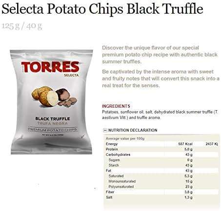 Torres Spanish Papas Fritas Potato Chips 4 Flavor Variety Pack Black Truffle, Mediterranean Herb, Sparkling Wine, Iberico Ham (20) - Image 5
