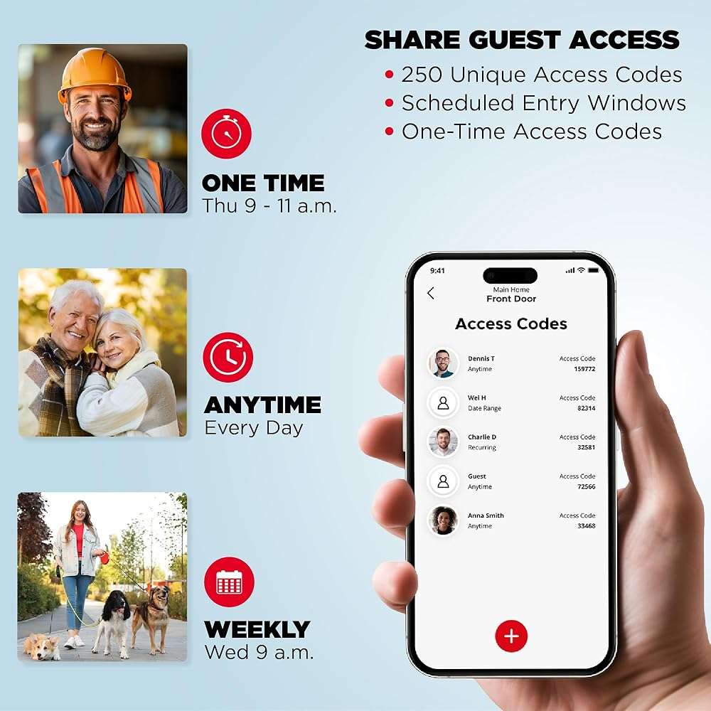 Kwikset Halo Wi-Fi Smart Lock, Keyless Entry Front Door Touchscreen Deadbolt, Matte Black Finish, Grade AAA Certified, UL Listed, Easy Install No Hub, App Control - Image 3