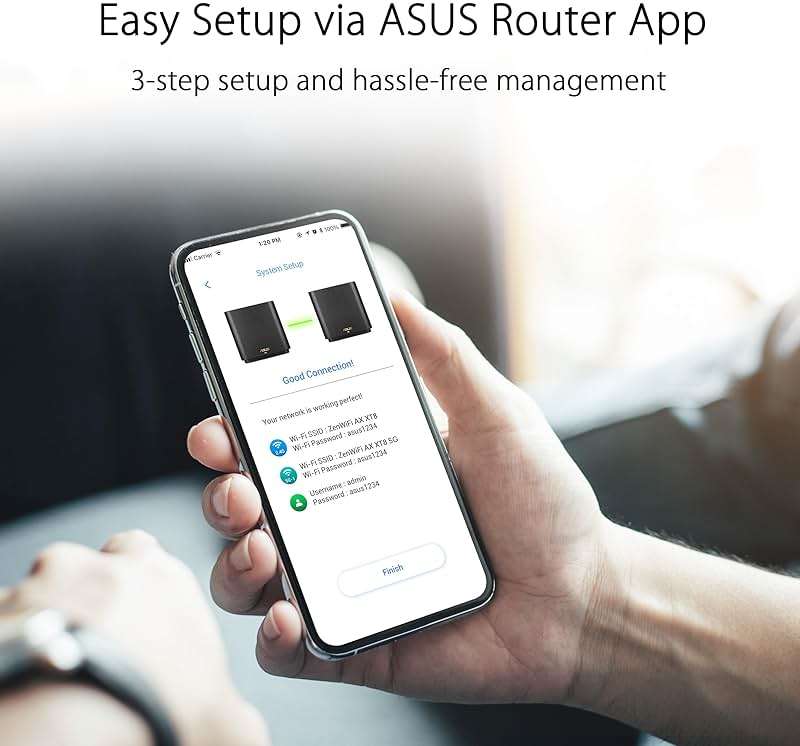 ASUS ZenWiFi AX Whole-Home Tri-Band Mesh WiFi 6 System (XT8) - 2 Pack, Coverage up to 5,500 sq.ft or 6+Rooms, 6.6Gbps, WiFi, 3 SSIDs, Life-time Network Security and Parental Controls, 2.5G Port - Image 9