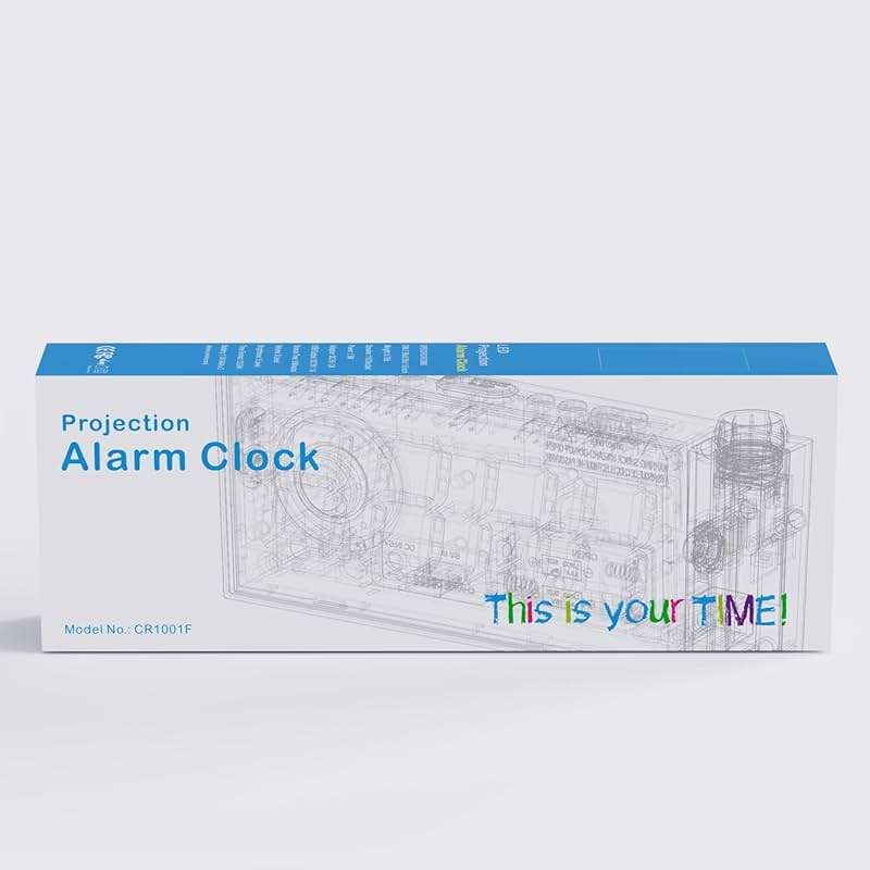 Digital Projection Alarm Clocks for Bedrooms - Large LED Display, 180° Rotatable Projector, 5-Level Dimmer,USB Charger,Battery Backup,Loud Dual Alarms for Kids Elderly,Heavy Sleepers,Snooze,12/24H,DST - Image 10