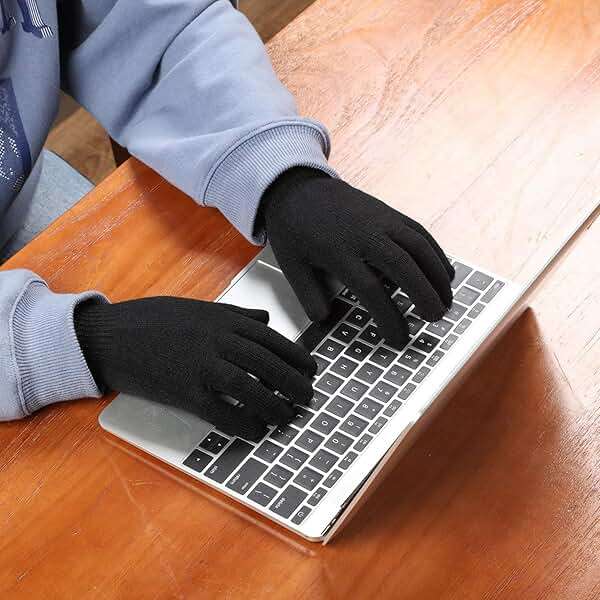 SATINIOR Magic Winter Gloves Unisex Gloves Knit Stretchy Mitten Full Fingers Warm Mitten for Men Women Sports - Image 4