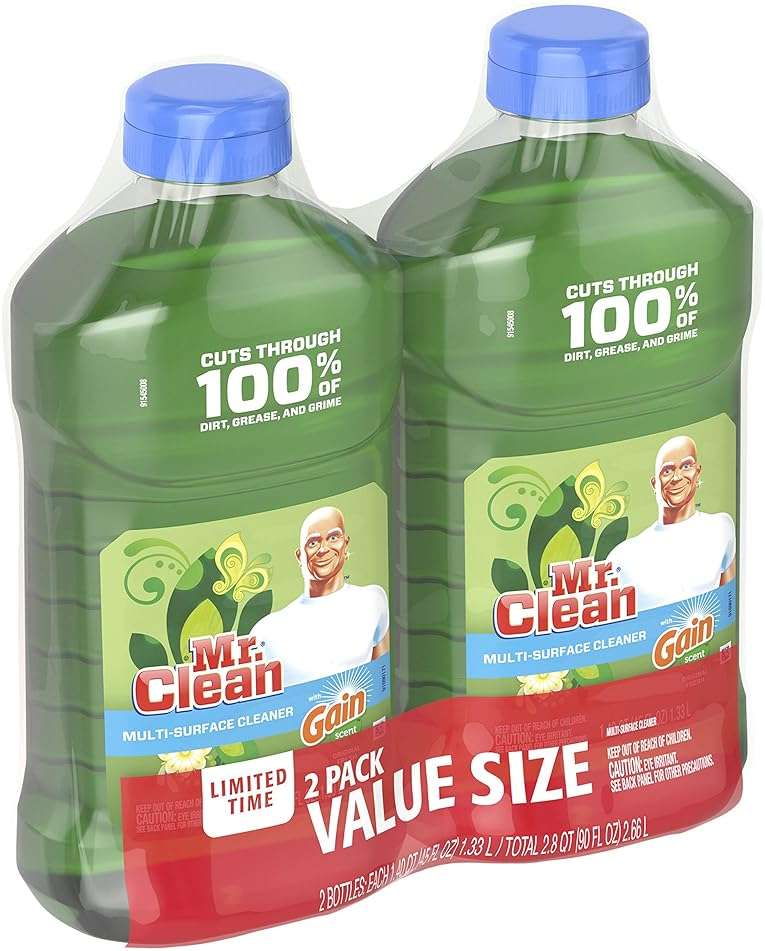 Mr. Clean Liquid All Purpose Multi-Surface Cleaner | with Gain Original - 45 Ounce Each Bottle (Pack of 2) (Total 90 fl oz) - Image 2
