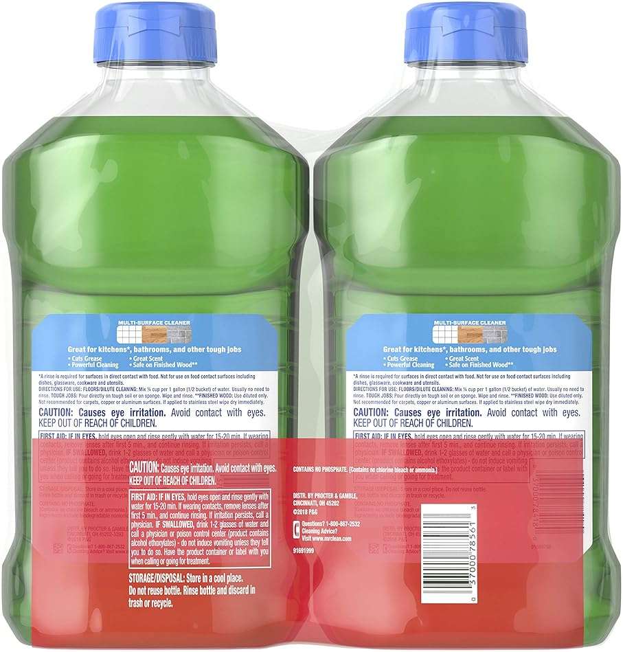 Mr. Clean Liquid All Purpose Multi-Surface Cleaner | with Gain Original - 45 Ounce Each Bottle (Pack of 2) (Total 90 fl oz) - Image 3