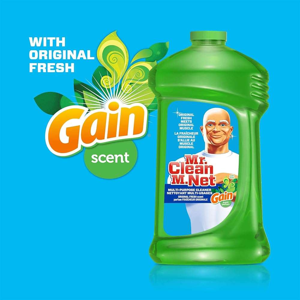 Mr. Clean Liquid All Purpose Multi-Surface Cleaner | with Gain Original - 45 Ounce Each Bottle (Pack of 2) (Total 90 fl oz) - Image 8