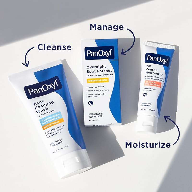 PanOxyl 10% Benzoyl Peroxide Acne Foaming Wash, Maximum Strength, Daily Acne-Fighting Face and Body Cleanser, Face Wash to Clear, Treat and Prevent Acne Pimples and Stubborn Breakouts, 5.5 Oz Tube - Image 8
