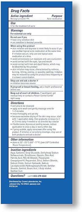 PanOxyl Antimicrobial Acne Creamy Wash, 4% Benzoyl Peroxide, 6 Ounce - Image 2