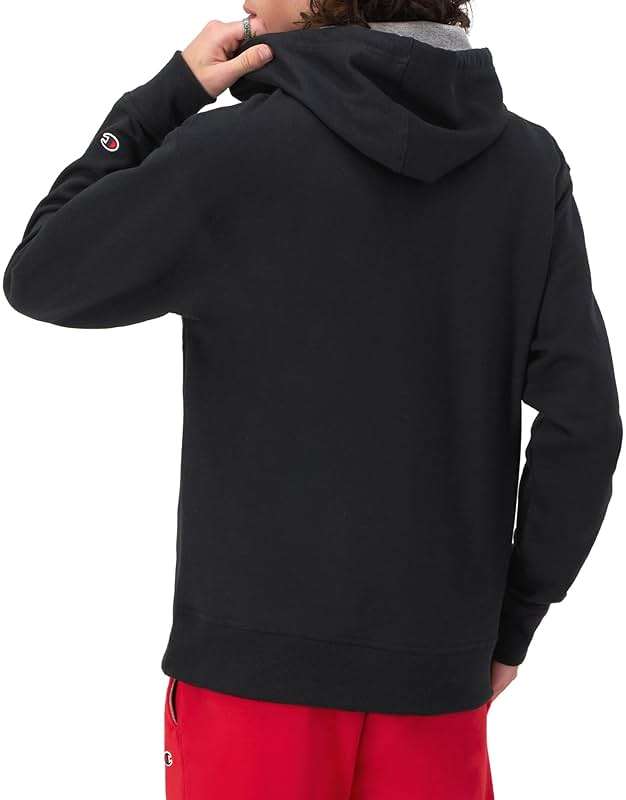 Champion mens Pullover Fleece Hoodie, Standard Fit, Midweight, C Logo, Available in Regular and Big & Tall - Image 2