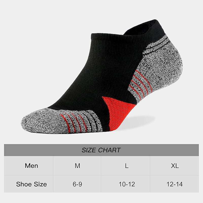 WANDER Men's Athletic Running Socks 7 Pairs Thick Cushion Ankle Socks for Men Sport Low Cut 6-9/10-12/12-14 - Image 2