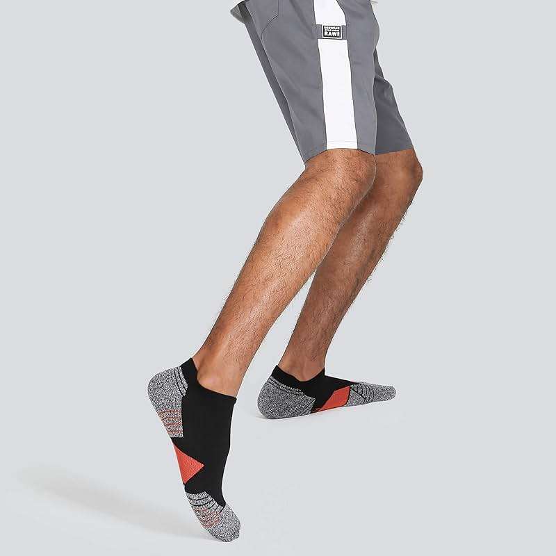 WANDER Men's Athletic Running Socks 7 Pairs Thick Cushion Ankle Socks for Men Sport Low Cut 6-9/10-12/12-14 - Image 5