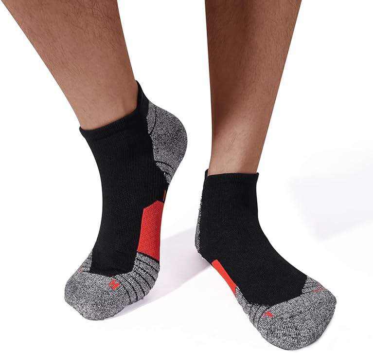 WANDER Men's Athletic Running Socks 7 Pairs Thick Cushion Ankle Socks for Men Sport Low Cut 6-9/10-12/12-14 - Image 6