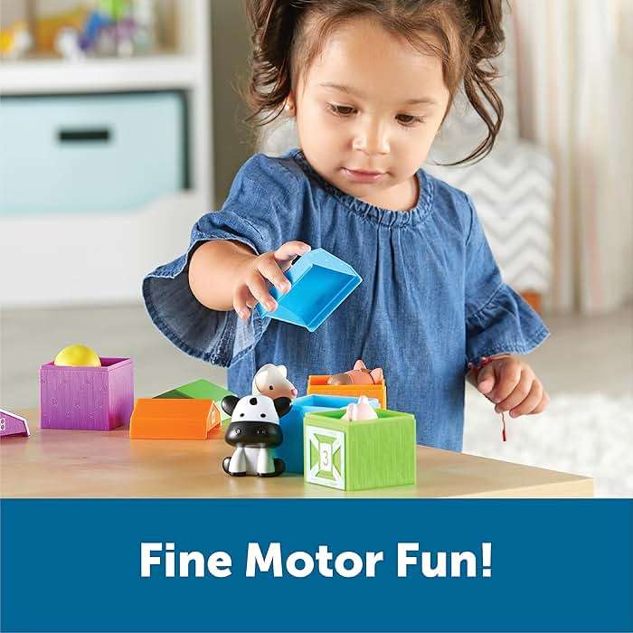 Learning Resources Peekaboo Learning Farm - Farm Animals for Toddlers, Educational Fine Motor Montessori Sets, Toddler Animal Toys, Counting, Sorting & Matching Barn Animal Toy, Little Animal Figures - Image 2